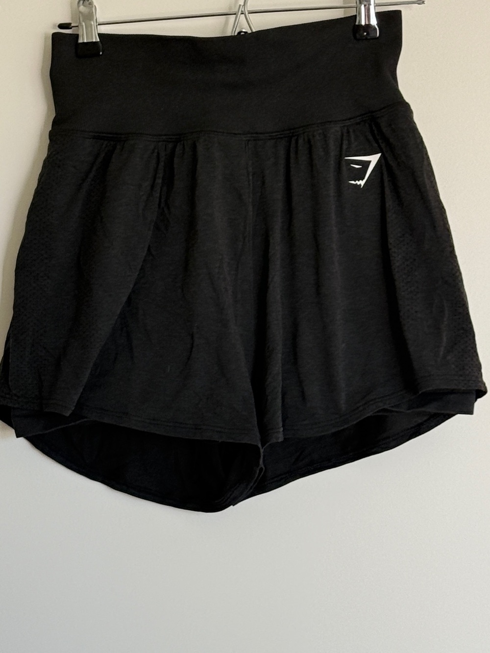 Gymshark Black High-Waist Double Layer Compression Shorts